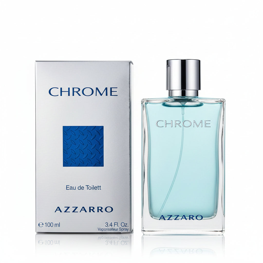 Azzaro Chrome Eau de Toilette for Men 3.4 oz / 100 ml
