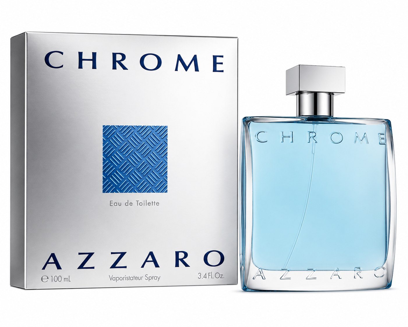 Azzaro Chrome Eau de Toilette for Men 3.3 oz / 100 ml