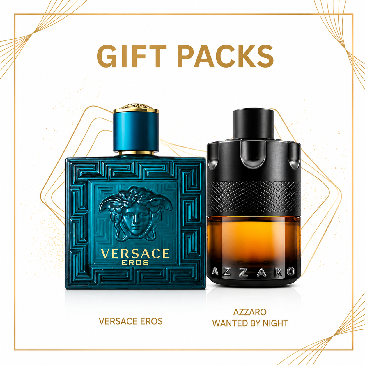 Versace Eros & Azzaro Wanted by Night Luxury Perfume Gift Pack for Men