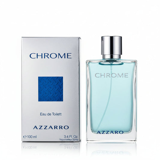Azzaro Chrome Eau de Toilette for Men 3.4 oz / 100 ml