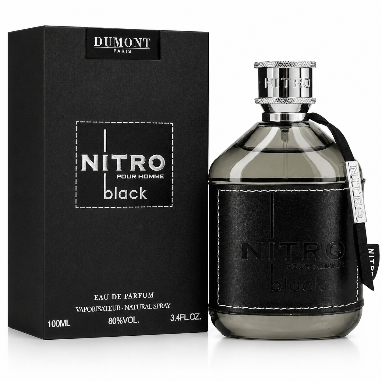 Dumont Nitro Black Eau de Parfum Spray 3.4 oz / 100 ml for Men