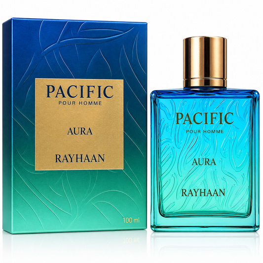 Rayhaan Pacific Aura Eau de Parfum for Men 3.4 oz / 100 ml
