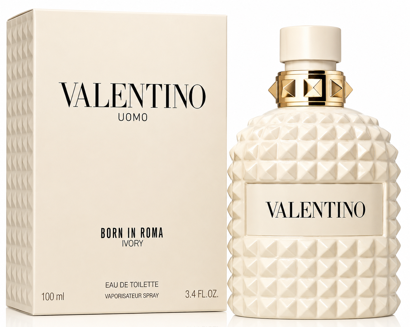 Valentino Uomo Born In Roma Ivory Eau de Toilette for Men 3.4 oz / 100 ml