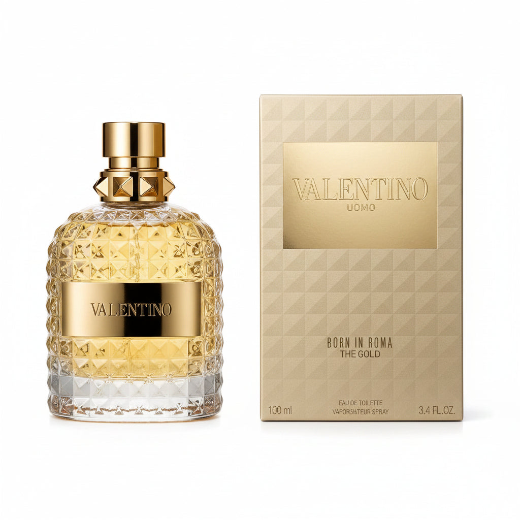 Valentino Uomo Born In Roma The Gold Eau de Toilette for Men 3.4 oz / 100 ml